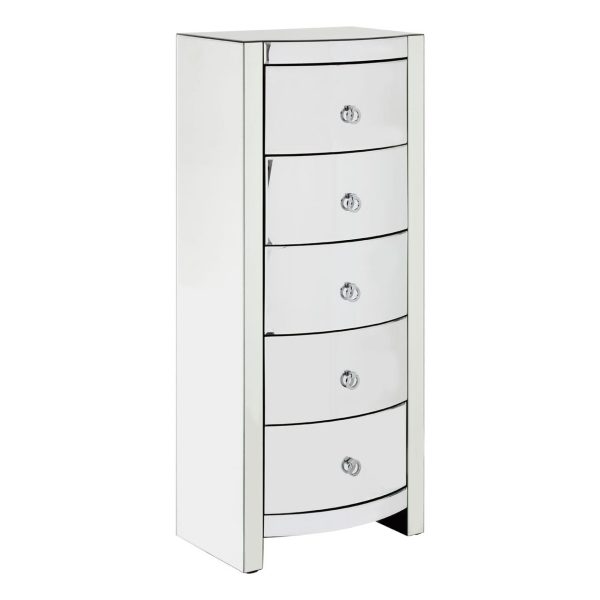 Veneto Curved Tall Boy Drawers