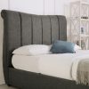 Bosworth Fabric Sleigh Ottoman Bed Grey