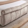 Bosworth Fabric Sleigh Ottoman Bed Stone