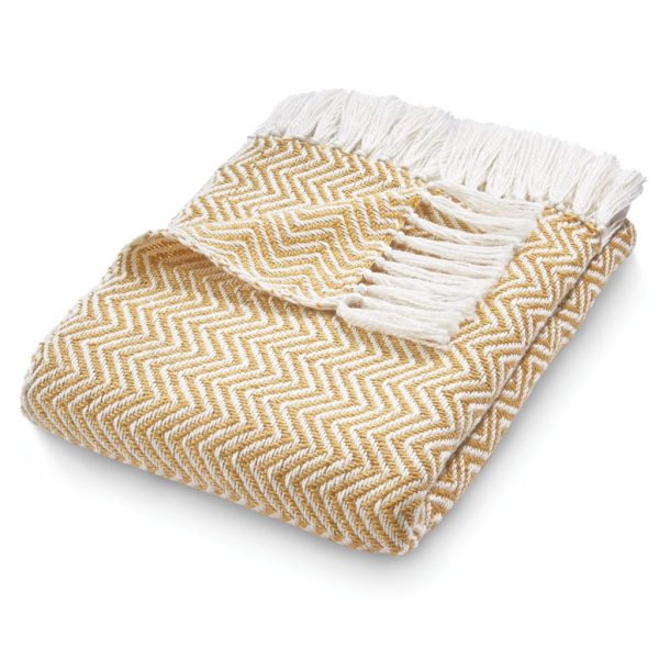 Herringbone Gold Throw