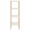 Onze Five Tier White Bamboo Shelf Unit