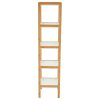 Onze Five Tier White Bamboo Shelf Unit Onze Five Tier White Bamboo Shelf Unit