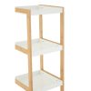 Onze Five Tier White Bamboo Shelf Unit Onze Five Tier White Bamboo Shelf Unit