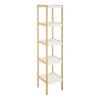 Onze Four Tier White Bamboo Shelf Unit