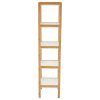 Onze Four Tier White Bamboo Shelf Unit