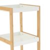 Onze Four Tier White Bamboo Shelf Unit