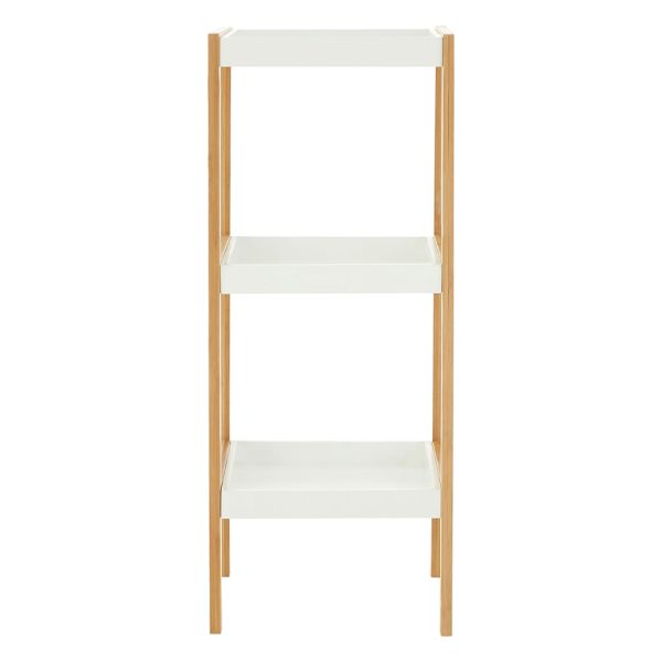 Onze Three Tier White Natural Shelf Unit