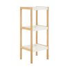 Onze Three Tier White Natural Shelf Unit