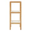 Onze Three Tier White Natural Shelf Unit