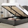 Sherwood Fabric Sleigh Ottoman Bed Grey