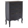 Bourges 4 Drawer Dark Grey Chest