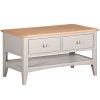 Evelyne Grey 2 Drawer Coffee Table
