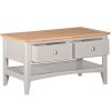 Evelyne Grey 2 Drawer Coffee Table