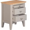 Evelyne Grey 3 Drawer Bedside Evelyne Grey 3 Drawer Bedside