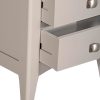 Evelyne Grey 3 Drawer Bedside Evelyne Grey 3 Drawer Bedside