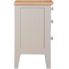 Evelyne Grey 3 Drawer Bedside Evelyne Grey 3 Drawer Bedside
