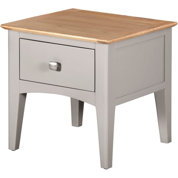 Evelyne Grey Lamp Table With Drawer