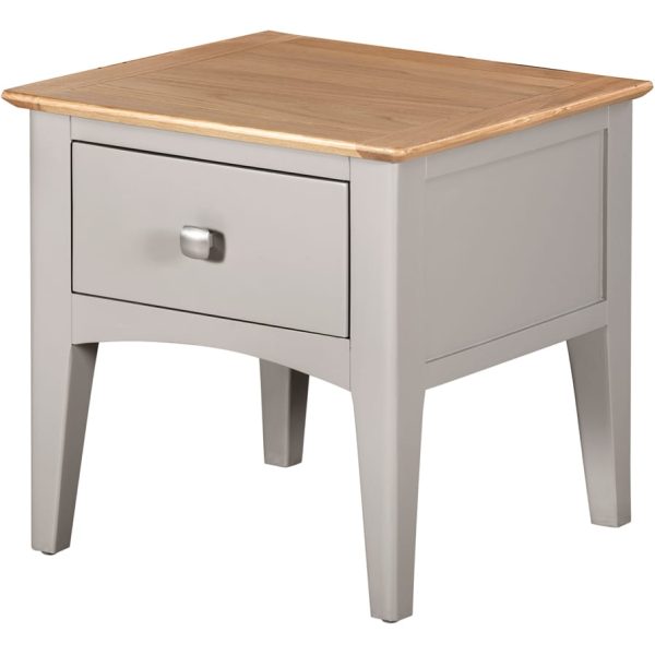 Evelyne Grey Lamp Table With Drawer