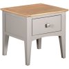 Evelyne Grey Lamp Table With Drawer