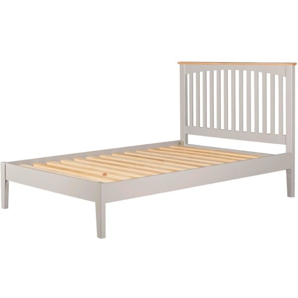 Evelyne Grey Slatted Bed