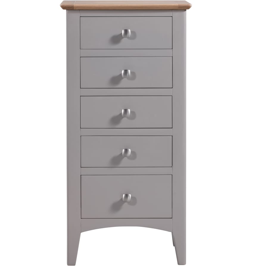 Evelyne Grey Tall Chest Of Drawers The Haven Home Interiors