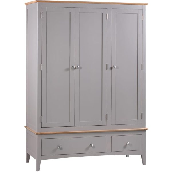 Evelyne Grey Triple Wardrobe