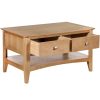 Evelyne Natural 2 Drawer Coffee Table Evelyne Natural 2 Drawer Coffee Table