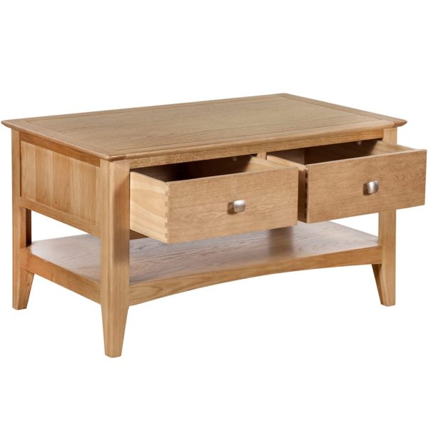 Evelyne Natural 2 Drawer Coffee Table