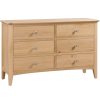 Evelyne Natural 6 Drawer Chest
