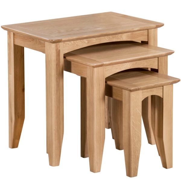 Evelyne Natural Nest of 3 Tables