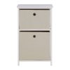 Lando 2 Drawer Natural Fabric Cabinet
