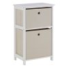 Lando 2 Drawer Natural Fabric Cabinet Lando 2 Drawer Natural Fabric Cabinet
