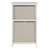 Lando 2 Drawer Natural Fabric Cabinet Lando 2 Drawer Natural Fabric Cabinet