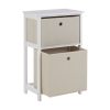 Lando 2 Drawer Natural Fabric Cabinet Lando 2 Drawer Natural Fabric Cabinet