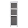 Lando 3 Drawer Grey Fabric Cabinet Lando 3 Drawer Grey Fabric Cabinet