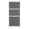 Lando 3 Drawer Grey Fabric Cabinet Lando 3 Drawer Grey Fabric Cabinet