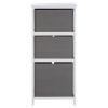 Lando 3 Drawer Grey Fabric Cabinet