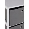 Lando 3 Drawer Grey Fabric Cabinet Lando 3 Drawer Grey Fabric Cabinet