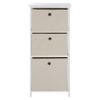Lando 3 Drawer Natural Fabric Cabinet