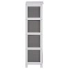 Lando 4 Drawer Grey Fabric Cabinet