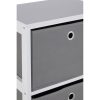 Lando 4 Drawer Grey Fabric Cabinet