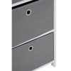Lando 4 Drawer Grey Fabric Cabinet