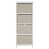Lando 4 Drawer Natural Fabric Cabinet