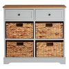 Rutland Grey 6 Drawer Cabinet