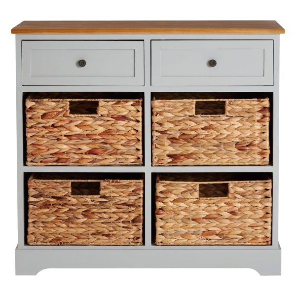 Rutland Grey 6 Drawer Cabinet