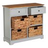 Rutland Grey 6 Drawer Cabinet
