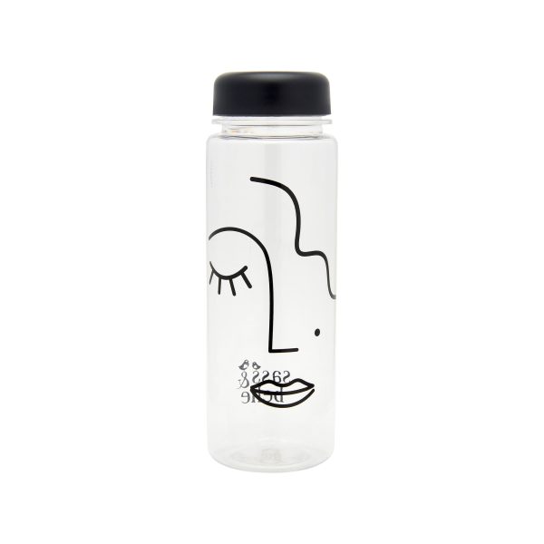 Abstract Face Clear Water Bottle