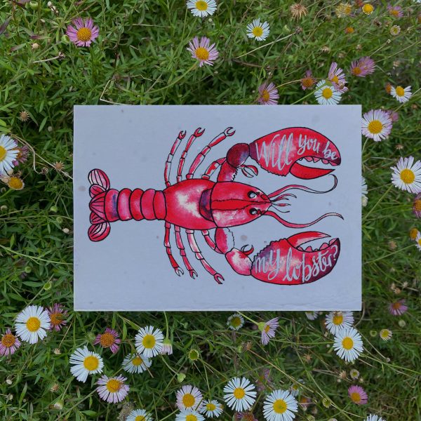 Will You Be My Lobster Plantable Card