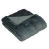 Chester Faux Fur Charcoal Throw