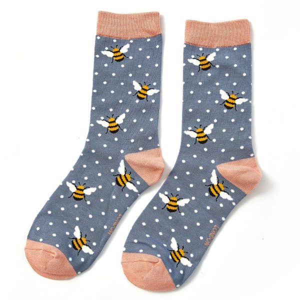 Cornflower Bumble Bee Socks